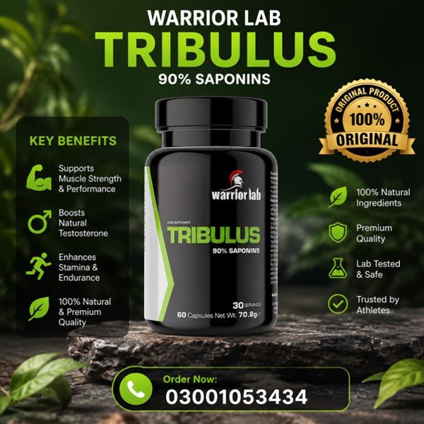 Warrior Lab Tribulus 90% Saponin Capsules in Pakistan