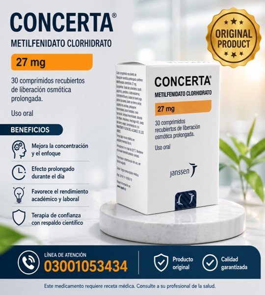 Concerta 27mg Tablets in Pakistan