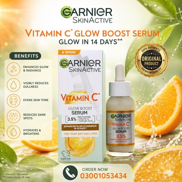 Garnier Skin Active Vitamin C Glow Booster Serum in Pakistan