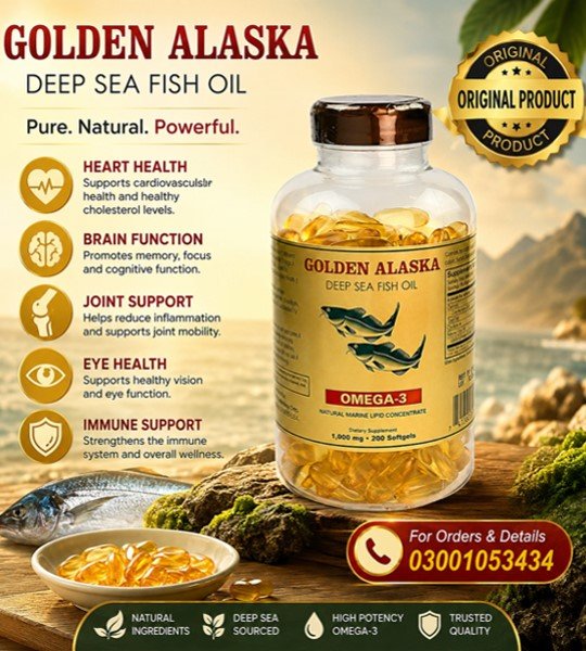 Golden Alaska Deep Sea Fish Oil Omega-3 Softgels in Pakistan