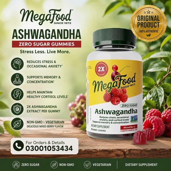 MegaFood Zero Sugar Ashwagandha Gummies in Pakistan