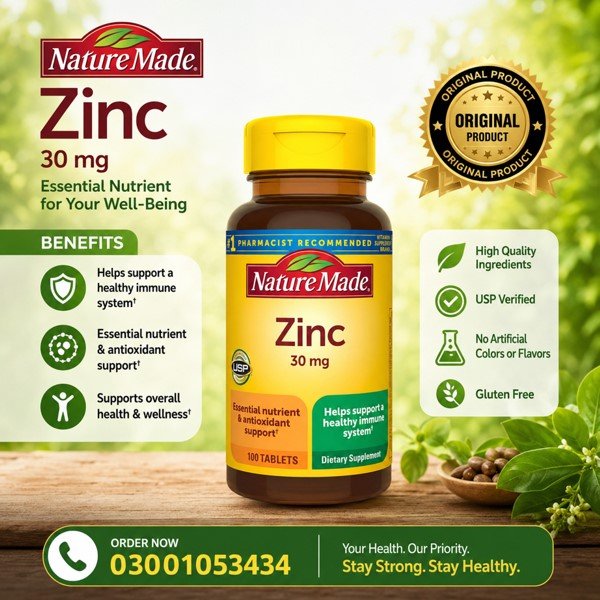 Nature Made Zinc 30 Mg Tablets in Pakistan