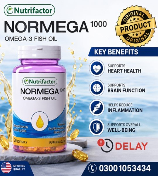 Nutrifactor Normega 1000 Omega-3 Fish Oil Softgels in Pakistan