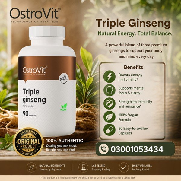 OstroVit Triple Ginseng Capsules in Pakistan