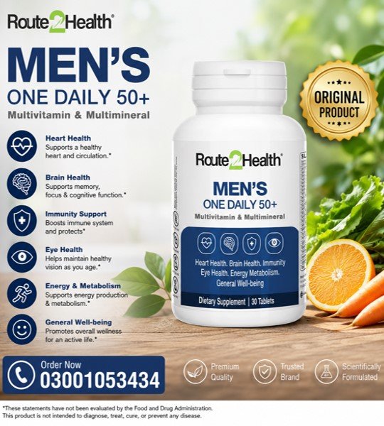 Route2Health Men's One Daily 50+ multivitamin Tablets in Pakistan