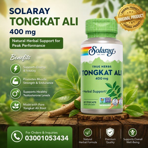 Solaray Tongkat Ali 400mg Capsules in Pakistan