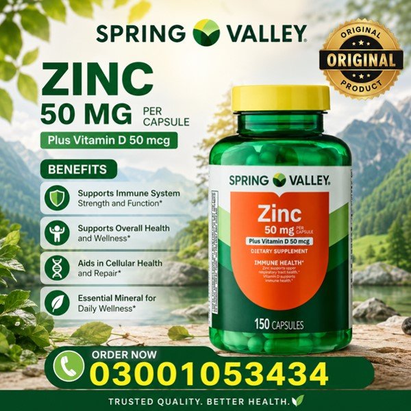 Spring Valley Zinc 50 mg Capsules in Pakistan