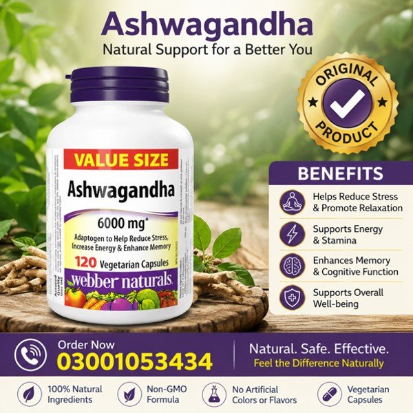 Value Size Ashwagandha 6000 mg Capsules in Pakistan