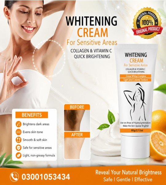 Whitening Cream For Sensitive Areas in Pakistan