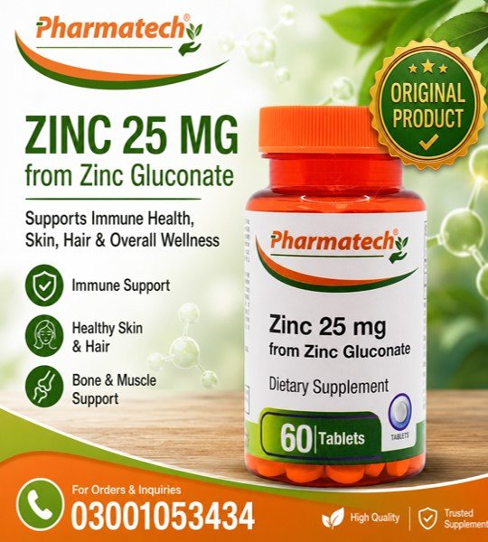 Zinc Gluconate 25 mg Chelated Tablets in Pakistan